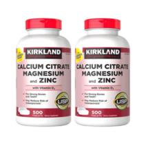커클랜드 구연산칼슘 마그네슘 아연 비타민D3 1+1 총1000정 대용량 Kirkland