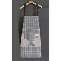 [헤이리빙] 모던 방수 앞치마 4color 하트타월부착 카페 공방 화방 미용실 화원 네일샵 어린이집 에이프런, 03. 그레이