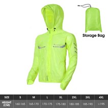 WEST BIKING 남녀공용 방수 사이클링 레인 코트 반사 사이클링 저지 전기 자전거 MTB 로드 바이크 재킷 스포츠 의류, Green Top Only+S