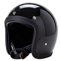 경량 클래식헬멧 하이바 홍진 소두핏 반모 빈티지 풀페이스 오픈페이스 스쿠터, Glass Black