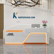 북유럽 회사 프런트 데스크 리셉션 현대 사무실 책상 상업용 레스토랑 바 카운터 미용실 점원 코너, 5) orange-120x60x100cm
