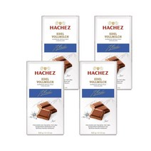 Hachez 하체스 프리미엄 Whole 밀크 100g 4개 독일 선물