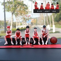 슬램덩크피규어 강백호피규어 슬램덩크차량용피규어 자동차 장식 슬램 덩크 남자 크리 에이 티브 센터 콘솔 사쿠라기 루카와 메이플 손으로 만든 인테리어 액세서리 인터넷 연예인, [12] Tide Five Tigers 주차 표지판 A
