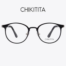 CHIKITITA 치키티타 안경 507 BK 울템 가벼운 원형테 뿔테 (블랙)