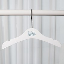 씨인크 KC인증 받은 아기 유아 키즈 아동 옷걸이 로고인쇄, 토들러 아동 옷걸이 화이트, 5개