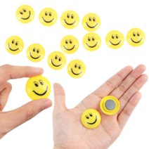 다용도 원형 스마일 냉장고 칠판 어린이 유아 메모 자석, 12개