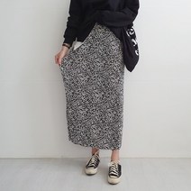 [무배]호피 플리츠맥시롱스커트(2컬러)