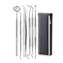 제초괭이 456 Pcs 스테인레스 스틸 치과 의사 준비 도구 세트 악기 트위터 괭이 낫 Scaler 미러 치석, 03 6pcs