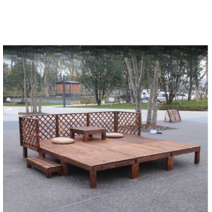 낮은 평상 DIY 데크 타일 정자 야외 대청 마루 바닥, L90xW90xH10