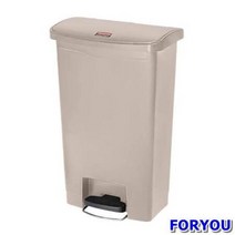 ForU660 러버메이드 슬림짐페달휴지통 베이지 청소용품 문구용품 쓰레기통 사무용품, 상세페이지 참조