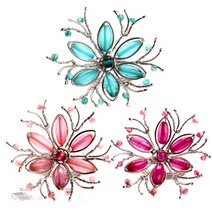 Design Imports 비디드 플라워 냅킨 링, 랜덤 발송, 1개