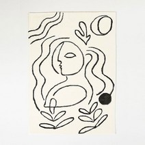 레드카펫 파인텍스 롤카페트 파이론텍스 미니멀리스트 침실 장식 추상 북유럽 스타일 거실용 넓은 면적 초상화 아트 바닥 홈 플러시 러그, 2.A - 80x160cm