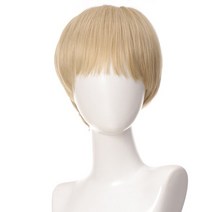 넓은이마 가발수선 엠자이마 가발대여 남자붙임머리 반삭가발 가발사이트 이용사통가발 혼주가발 군인가발 원형탈모가발 BUQI 합성 짧은 가발 고온 섬유 블랙 금발 갈색 거짓 25, 아마 금