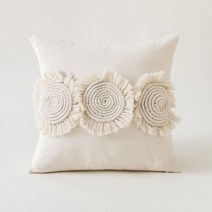 COSYEVNO 등받이 쿠션 보들보들 편안함 지주 다용도, 세 꽃, 코어 없는 45*45cm
