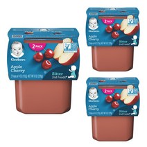 거버 과일퓨레 113g, 6개입, 사과 체리(Apple Cherry)