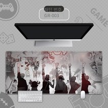 마우스 패드 대형 고급 사무실 책상 매트 일본 성격 컴퓨터 책상 매트 큰 두꺼운 미끄럼 방지 잠금 가장자리, 570x330mm 4mm, GR-003