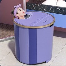 가정용 대형 욕조 프리미엄 바로 착 나혼자 한증 사우나 접이식 욕조 이동 접이식 욕조 의자 덮개세트, 핑크