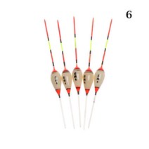 스마트전자찌 민물전자찌 캐스팅볼 5개/대 휴대용 내구성 낚시 수레 발사 나무 멀티 크기 긴 꼬리 플로트, 04 6