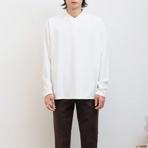 남자 데일리 심플 깔끔한 코디 브이넥 헨리넥 긴팔티