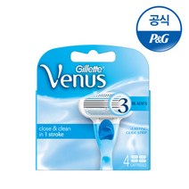 [KT알파쇼핑]질레트 비너스 블루 면도날 4입