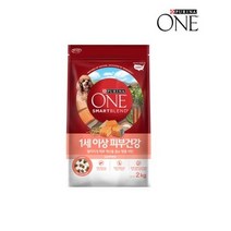 퓨리나 원 1세 이상 피부건강용 순살 연어와 쌀 애견사료, 2kg, 1개