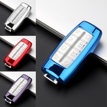 유투카 제네시스 자동차 스마트 TPU 키케이스 키홀더 키링 키커버 제네시스G70페이스리프트 제네시스G80 RG3 제네시스GV80 제네시스GV70, GM-01, 유광 레드