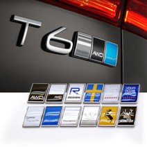 볼보 스티커 트렁크 엠블럼 꾸미기 데코 장식 튜닝 악세사리 차량용품 스웨덴 R디자인, 4.스웨덴, 1개
