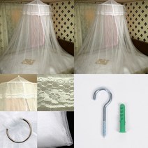 마트498 레이스 캐노피 모기장 화이트 침대모기장 모기망 대형모기장 여아캐노피 침실꾸미기 모기장쉘터 침대인
