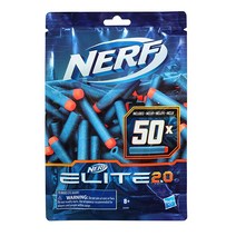 NERF Elite 2.0 다트 50개 리필 팩 -- 50개의 공식 엘리트 2.0 폼 다트 -- 엘리트 다트를 사용하는 모든 블래스터와 호환 가능