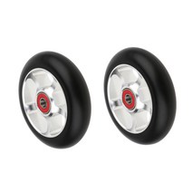 QDY 88A를 품기를 가진 Prettyia 2pcs 100mm 금속 합금 중핵 스턴트 스쿠터 바퀴 바퀴, 모델명2