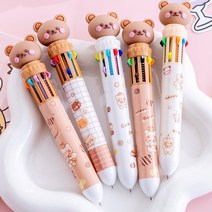 리투나 귀여운 곰돌이 10색볼펜 다꾸볼펜 0.5mm, 4종곰돌이세트