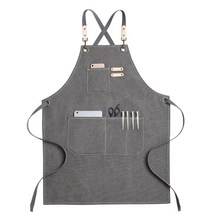 칼하트 앞치마 다용도 카페 쉐프 캠핑 목공 주방 헤비 듀티 캔버스 이발사 작업 남여 크로스 스트랩 조절 살롱 미용사 턱받이 PU 가죽 남성용, [01] 1 pcs, [03] A3