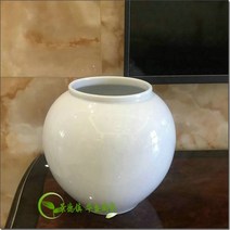 백자 달항아리 도자기화병 빈티지 세라믹 화병 0, 1 큰 화이트