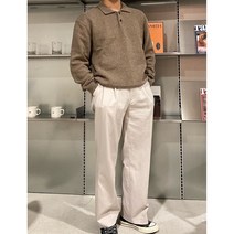 남자 루즈핏 울 카라 니트