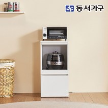 동서가구 네오 아리아 800 다용도 주방틈새 수납장 NES431, 화이트