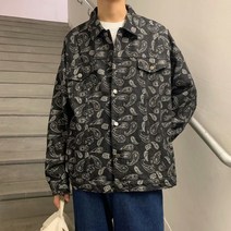 후드점퍼 데님 중국식 홑적삼 코트 남자 봄가을 트렌드 건달카리스마 재킷 멋진 와이드 루즈핏 2058184439