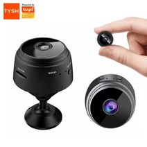 열화상 카메라 스마트폰 열감지카메라 tysh a9 미니 tuya wifi 무선 hd 1080p 실내 홈 보안 a9 미니 저렴한, 검은색
