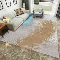 러그 카펫 매트 3d 럭셔리 깃털 인쇄 거실 현대 커피 테이블 지역 침실 거실 footpad 장식
