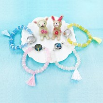 레알 스톤 모기퇴치 및 향수 팔찌 만들기- 1인세트 초등학교 미술 놀이 교구 돌봄교실 DIY 키트, 핑크