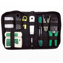 [공구나라]10 인 1 네트워크 도구 세트 크림핑 펜치 와이어 스트리핑 진단 툴킷, 한개옵션0