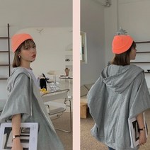 커플룩 니트와치캡 오렌지색 여성숏비니 여자 항암모자 골지남자비니 항암 남성모자