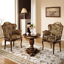 SL겔러리 마호가니원목 러브테이블 2인용 테이블의자세트, 엔틱로젠