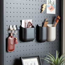 틴우드 타공판 포켓 세트, 1세트, 블랙