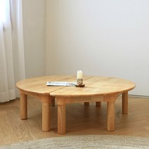 유치원책상 원목, 반달:28cm