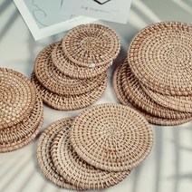 랄라룸 오일 버너+티라이트캔들10구 SET, 받침대 라탄13cm(제품촬영사이즈)