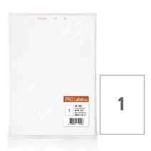 프로라벨 A4 100매 벌크 / 폼텍 호환 라벨지 / 백색 무광, 1팩, 1칸 PR7001