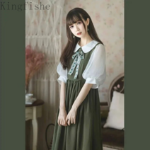 [Kingfishe]여름 리본 원피스 퍼프소매 원피스 여성 29dian25329TM05