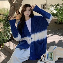 여성 편안한 스타일 2022 Lulu Chico 코발트블루니트