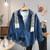더다다 97037투포켓 데님셔츠