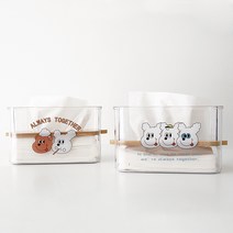 얼웨이즈 아크릴 투명 각티슈 케이스 티슈 커버 케이스 (2type), 버블버블